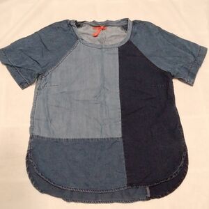 Chelsea & Violet Chambray Short Sleeve Top XS